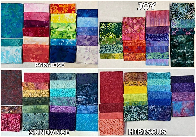Hibiscus Paradise Boundless 20PC Half Yard Bundle 100/% Cotton Batik Fabric Bundles Sundance Joy