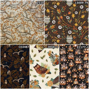 Hoot Owls in the Moonlight 100% Cotton Fabric! 5 Styles