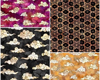 Moonshadow Celestial Sun & Stars 100% Cotton Fabrics by QT Fabics! 4 Styles