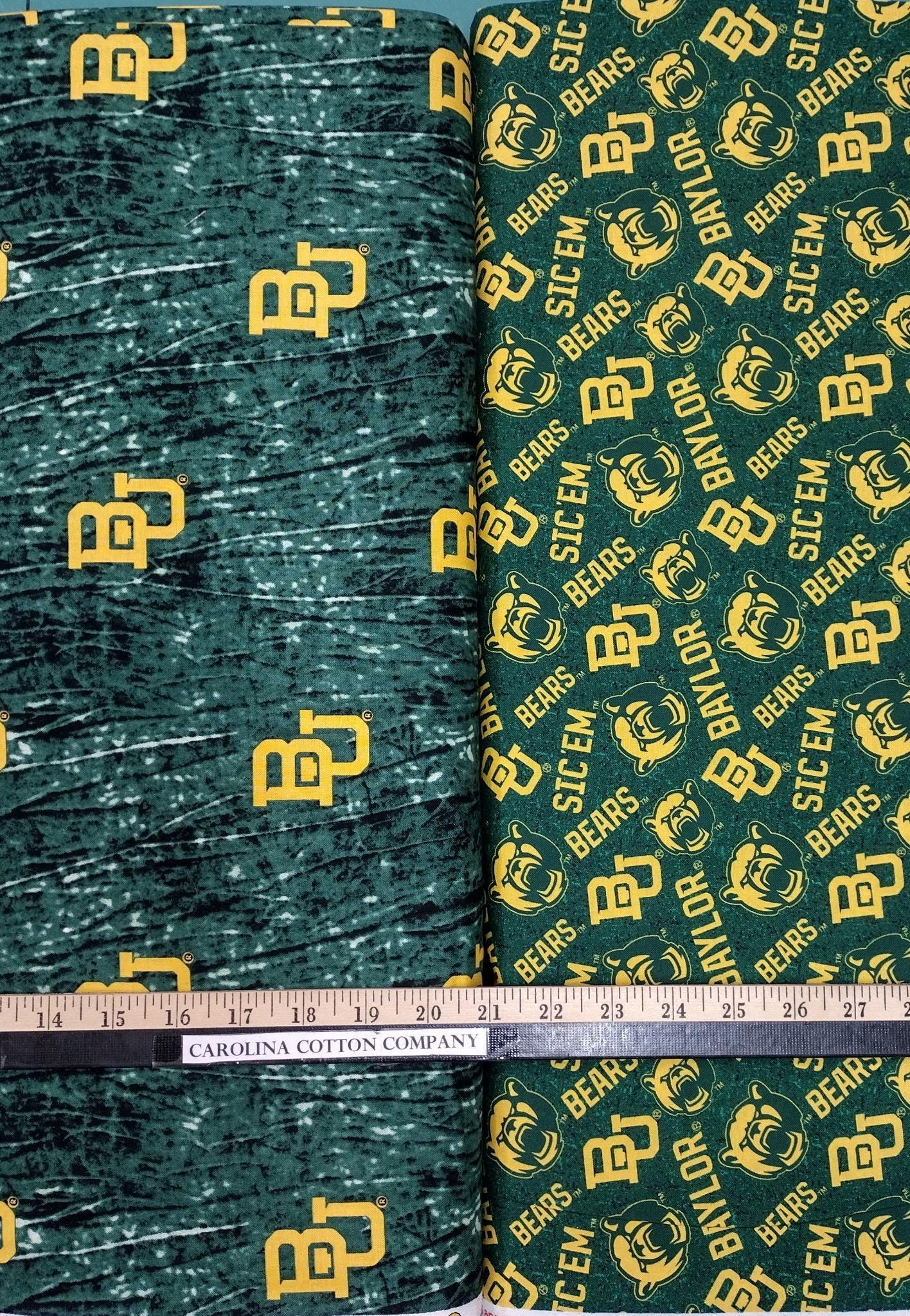 NCAA Baylor University Bears Green & Gold College Logo TX 100 