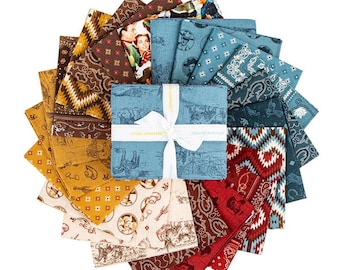 John Wayne American West 100% Cotton Fabric Pre-Cuts, Fat Quarter Bundles, Jelly Rolls, 10" Squares!