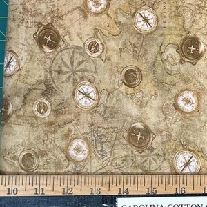 First in Flight Airplanes, Vintage planes, Aviation Gear, compass 100% Cotton Fabric! 5 Styles 22979 Compass Tan