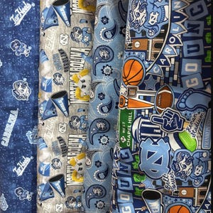 NCAA University of North Carolina UNC Tarheels College Logo 100% Cotton Fabric by Sykel! 4+ Styles