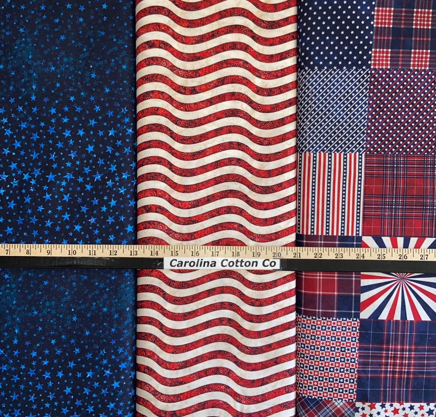 Indivisible Quilt Fabric - Patriotic Patchwork in Multi - 1649