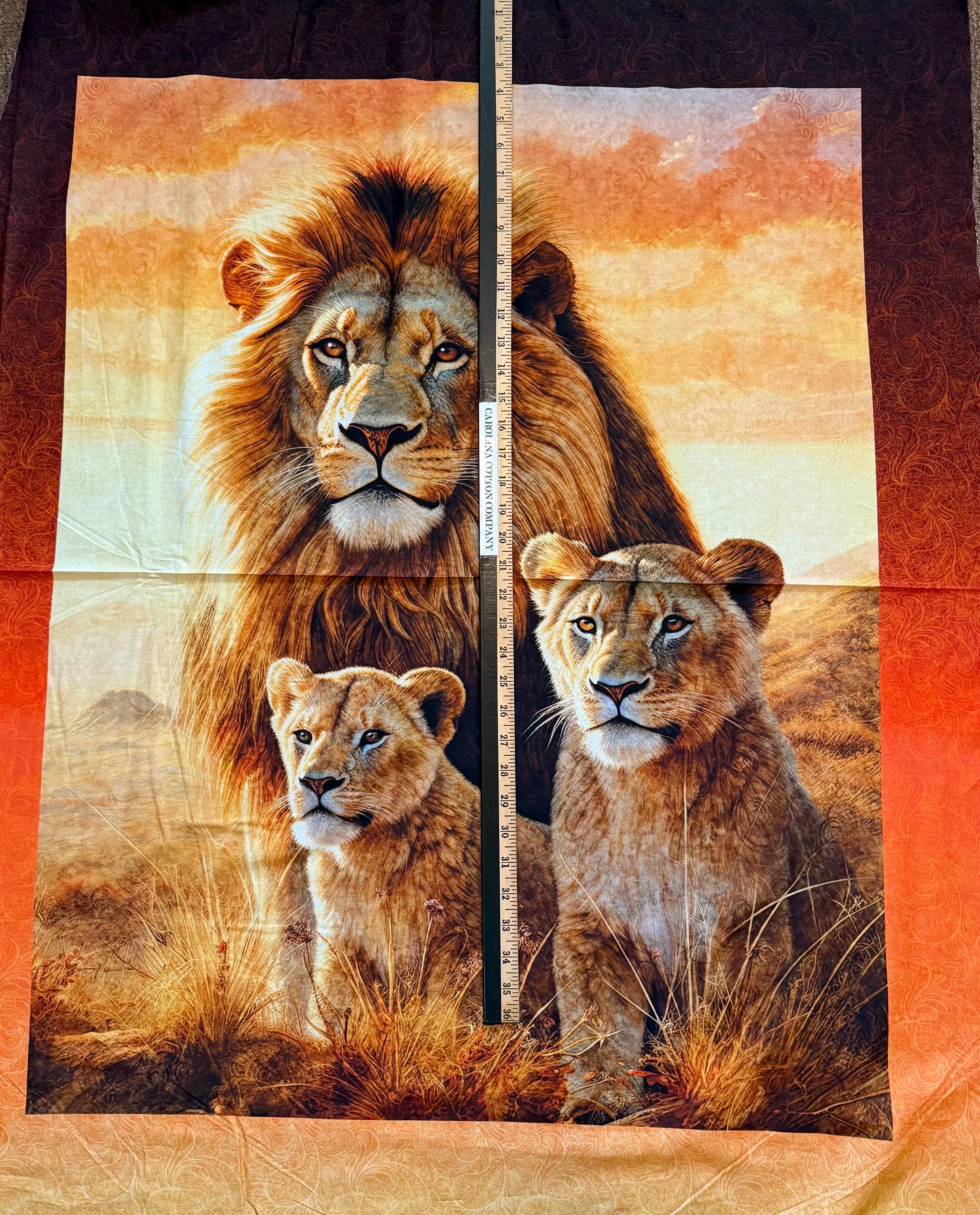 Roar of the Lion Pride 31213-O 100% Cotton Fabric 36