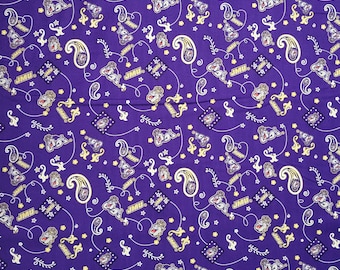 NCAA James Madison University Purple & Gold Dukes College VA 100% Cotton Fabric by Sykel! 2 Styles!