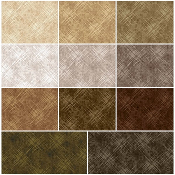 Vertex Shades of Brown #29513 100% Cotton Fabrics by Quilting Treasures!