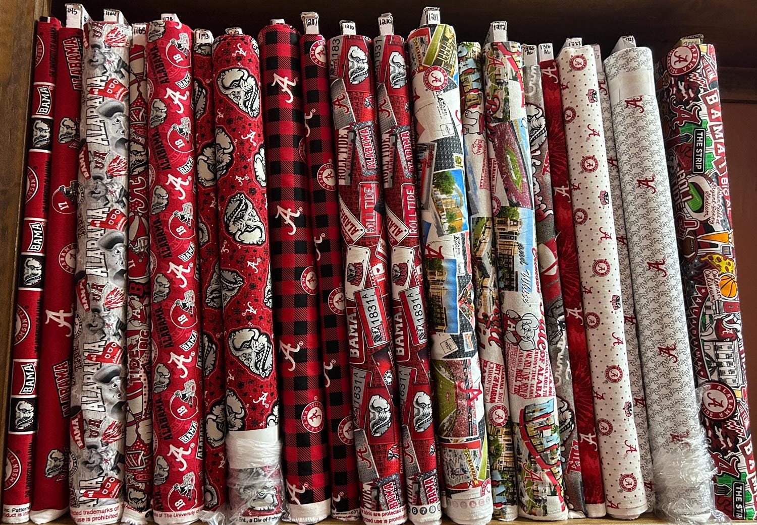 NCAA Alabama Crimson Tide Crimson & Black College 100% Cotton Fabric! Roll Tide! 15 Styles