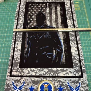 The United States Military Branch Air Force #1195 100% Cotton Fabric 24&quot; Panels by Print Concepts!