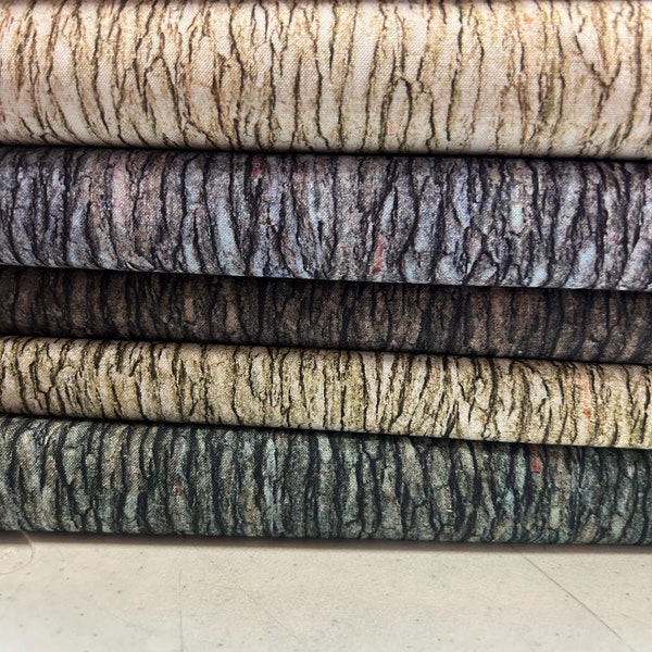 Open Air Landscape Nature Tree Bark Wood #28112 100% Cotton Fabric by QT Fabrics! 7 Colors