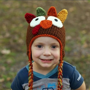 Turkey Hat, Crochet Turkey Hat, Thanksgiving Hat, Turkey Beanie Hat, Turkey Hat Beanie, Turkey Hat Prop, Crochet Turkey, Thanksgiving Baby