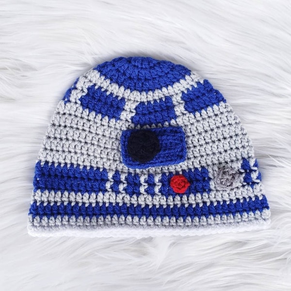 Robot Hat Droid Hat Crochet Star Wars R2D2 Hat Droid R2D2 Beanie