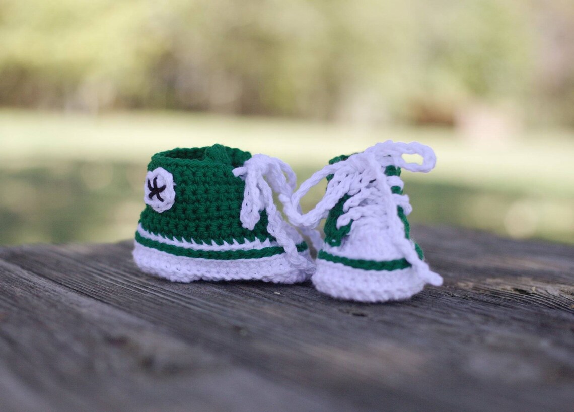 Crochet Baby Shoes Crochet Infant Shoes Baby Converse Shoes Etsy