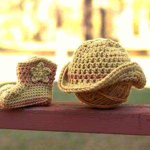 Cowboy Boots Set, Cowboy Hat Set, Baby Cowboy Set, Baby Cowgirl Set, Crochet Cowboy Set, Baby Cowboy Boots, Baby Cowboy Hat, Western Baby