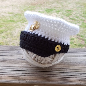 Baby Marines Hat, Marine Corps Hat, Crochet Marines Cap, Marine Corps Cap, Baby Marines Cap, Crochet Marines Hat, Baby Marines Prop, USMC