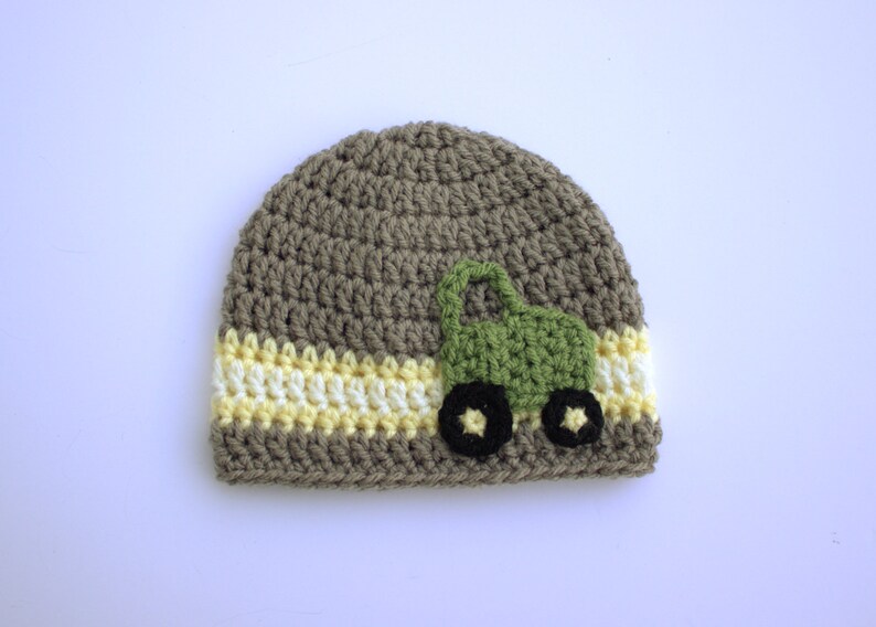 Tractor Beanie Hat Baby Tractor Hat Infant Tractor Hat Etsy