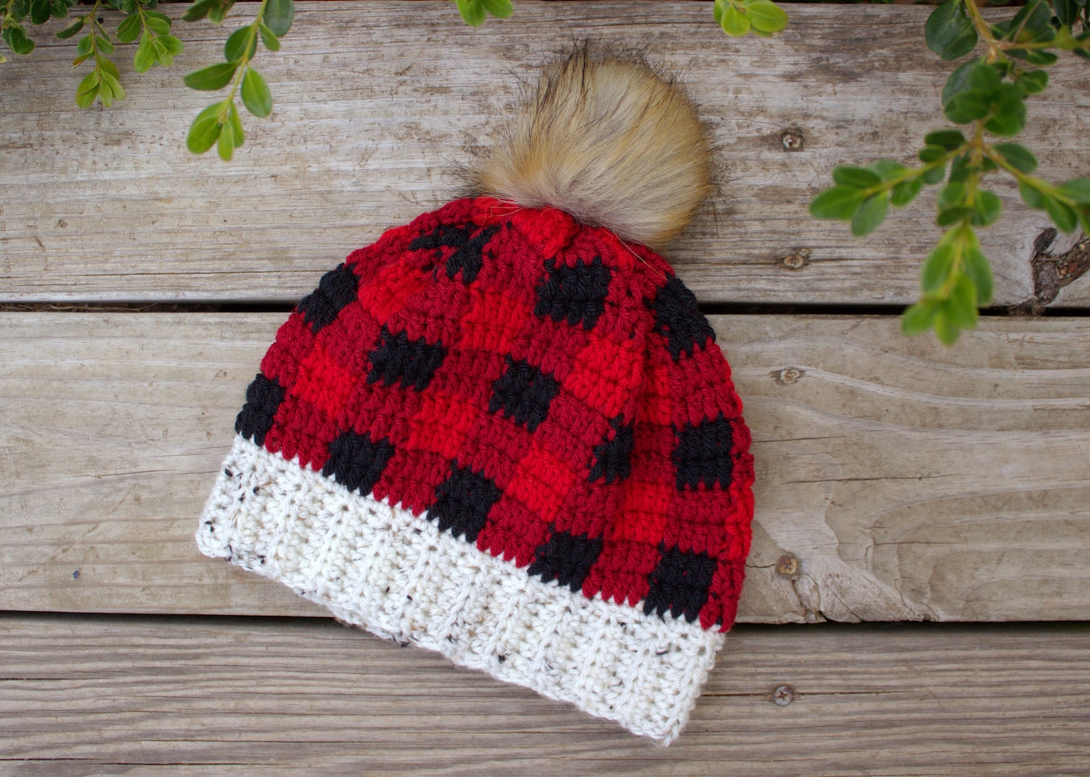 Plaid Christmas Hat Buffalo Plaid Hat Red Plaid Hat Buffalo Etsy