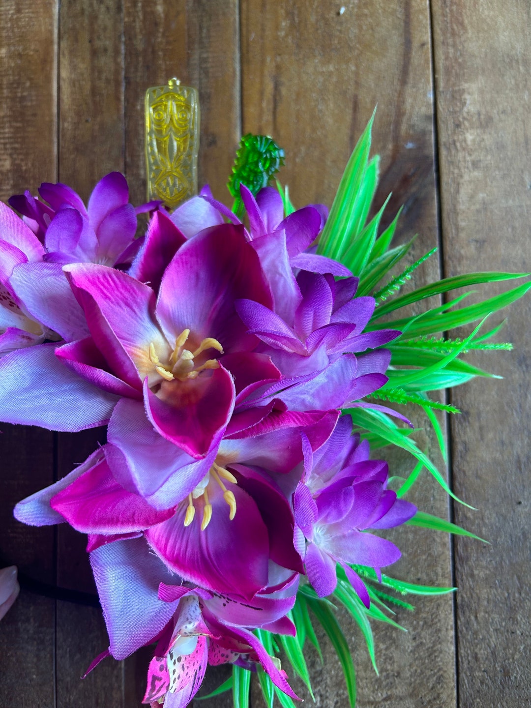 Tropical Tiki Swizzle Stick Flower Crown Magenta Fushia Etsy