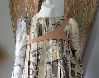 Exquisite MAISON MARTIN MARGIELA Silk Maxi Dress w/leather Harness