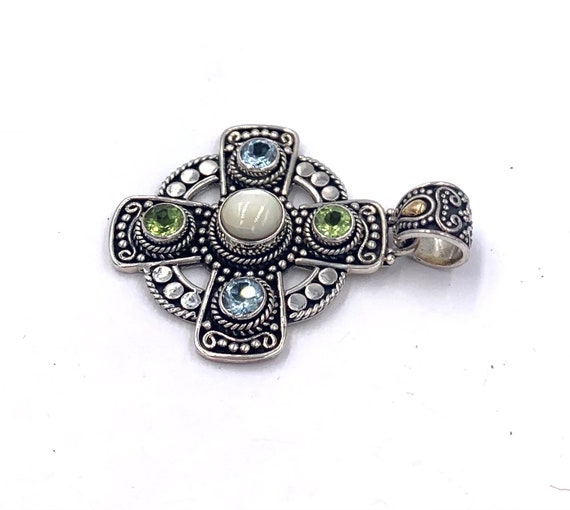 Bali Cross Necklace, Silver main image 1