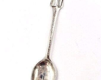 Vintage WEDDING CELEBRATION SPOON Sterling Silver Th. Marthinsens Norway Love Peace Joy Happiness Bride Broom Bells E333