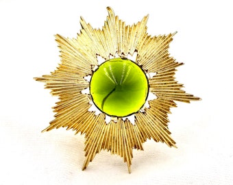 CROWN TRIFARI PIN Brooch Atomic Starburst Alfred Philippe Vintage