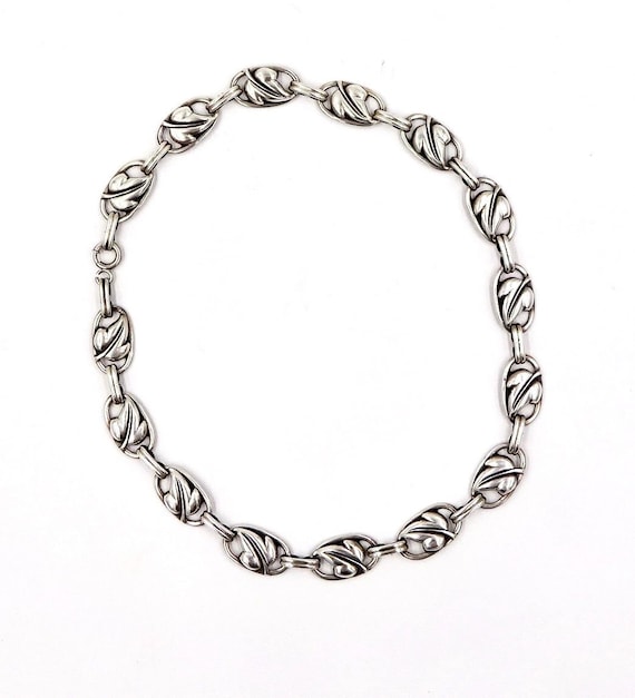 VINTAGE DANECRAFT NECKLACE Sterling Silver Ivy Le… - image 2