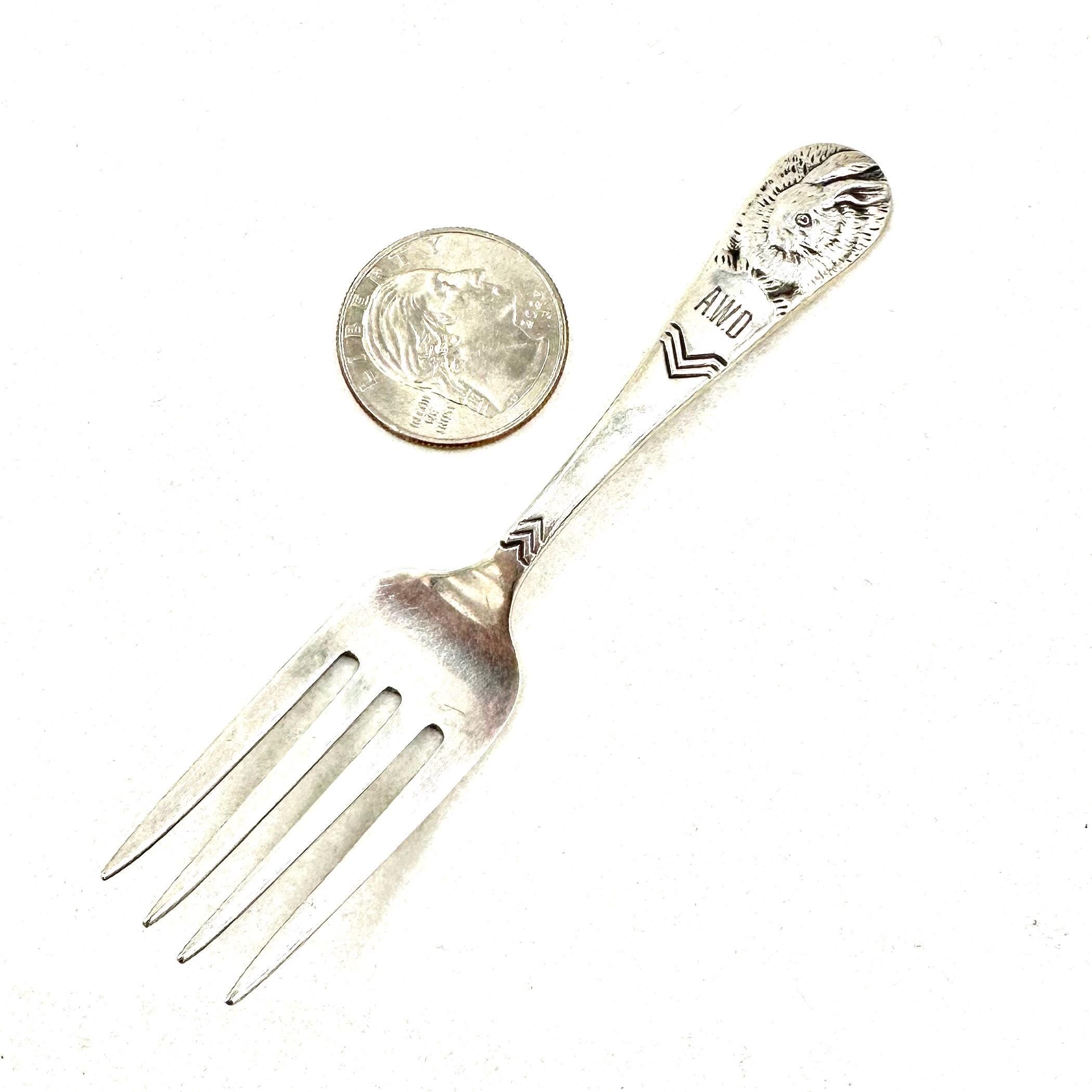 Vintage STERLING BABY FORK 925 Sterling Silver Baby Toddler Fork