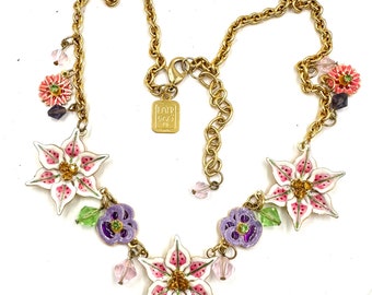 Lunch at the Ritz LATR 2GO Charm Necklace Garden Spring Summer Flowers Vintage