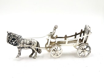 ビンテージ ヨーロッパ 皇室 馬車 ミニチュア 銀835 シルバー スターリング ビンテージ ヨーロッパ 皇室 馬車 ミニチュア 銀835 シルバー