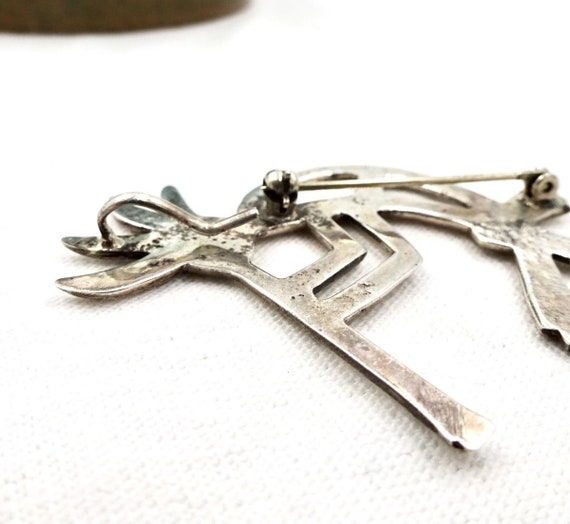 Vintage Sterling Silver Kokopelli Flute Player Br… - image 7