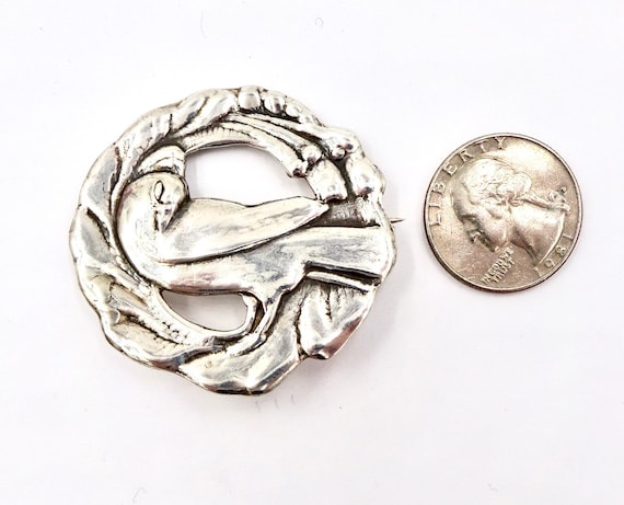 Rare CARL POUL PETERSEN Sterling Silver Dove Pin … - image 3