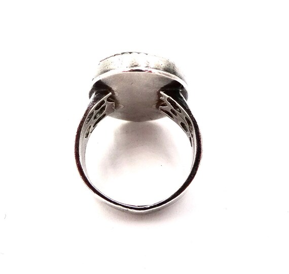 Turquoise Navajo style Sterling Silver vintage ring sz 7 - munimoro.gob.pe
