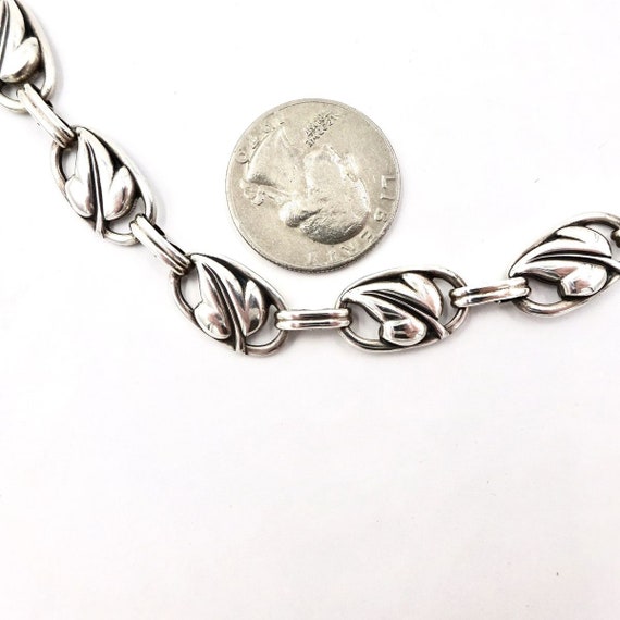 VINTAGE DANECRAFT NECKLACE Sterling Silver Ivy Le… - image 8