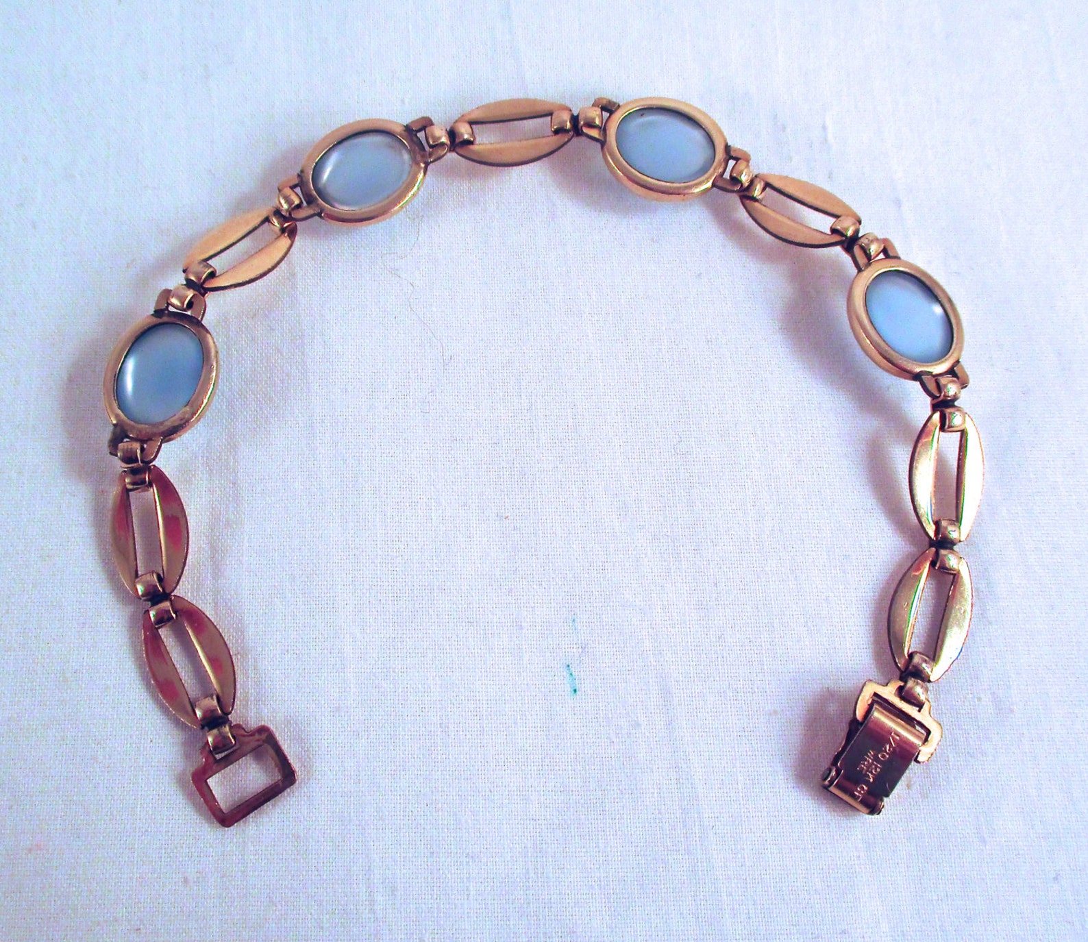 Vintage WRE 12k Gold Filled MOONSTONE BRACELET Art Deco Era Etsy