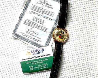 vintage Mickey Mouse Melody Alarm Montre-bracelet Lorus Quartz Mickey  Friends E554