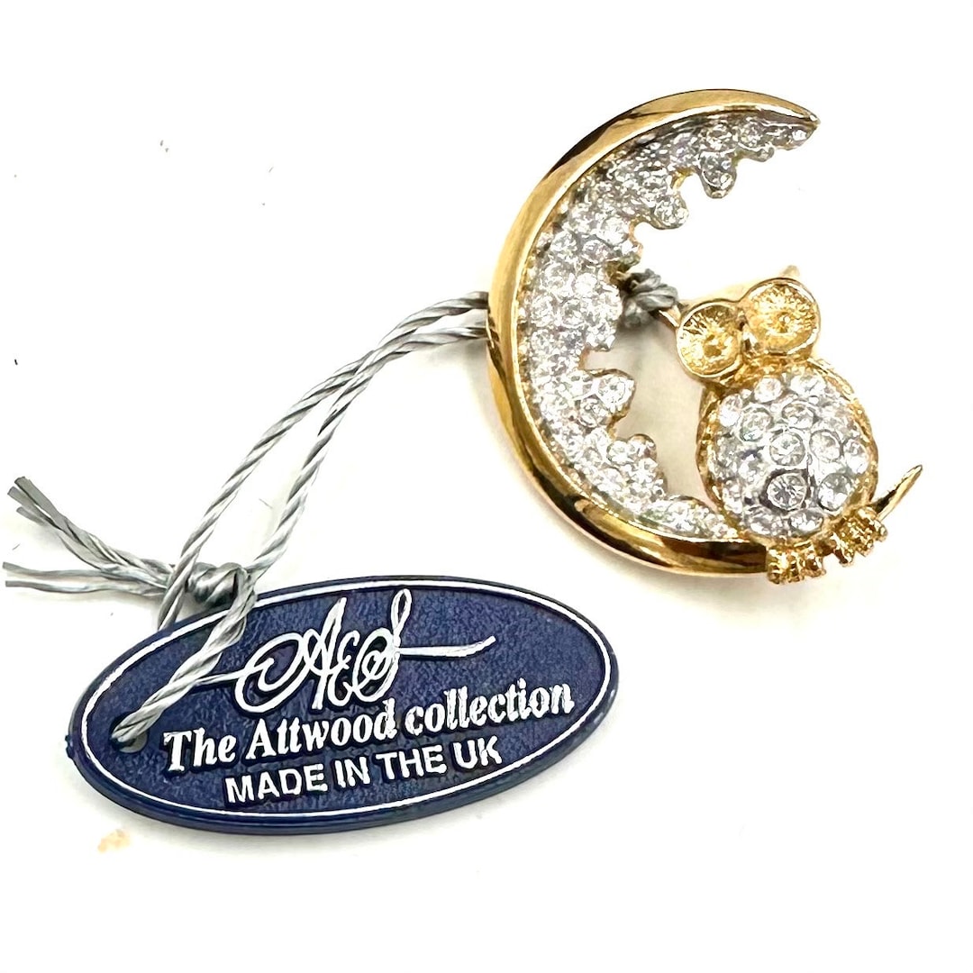 VINTAGE RHINESTONE PIN Brooch Attwood Sawyer Swarovski VINTAGE RHINESTONE PIN Brooch Attwood Sawyer Swarovski