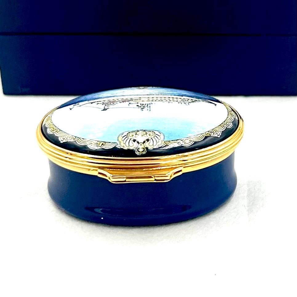 Vintage HALCYON DAYS BOX Halcyon Days Enamels Trinket Box Sea
