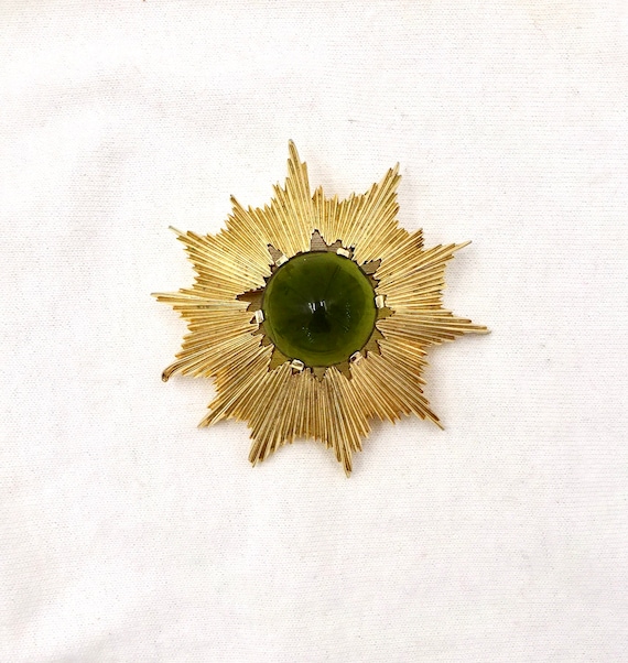 CROWN TRIFARI PIN Brooch Atomic Starburst Alfred … - image 2