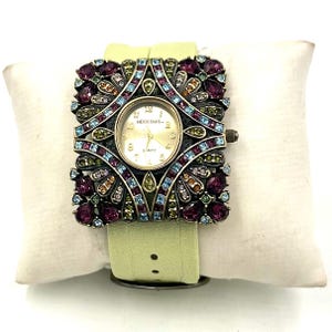 HEIDI DAUS WATCH Bronze Tone Swarovski Crystal Ladies Quartz  display picture 2