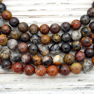 Pilbara round beads 9-9.5mm (ETB00836) Unique jewelry/Vintage jewelry/Gemstone necklace