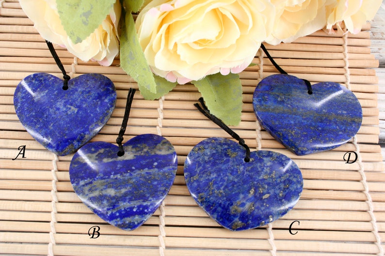 ETP00070 Lapis Lazuli heart shape pendants Valentine giftUnique jewelryVintage jewelryGemstone pendants