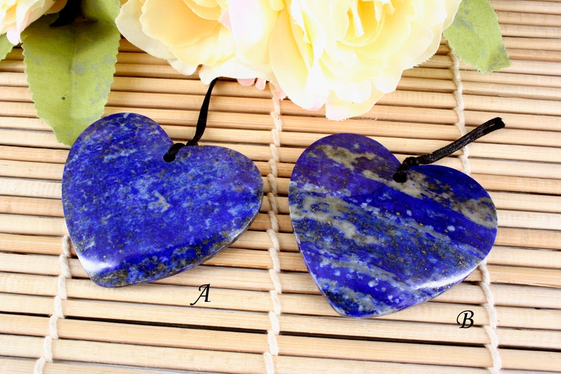 ETP00070 Lapis Lazuli heart shape pendants Valentine giftUnique jewelryVintage jewelryGemstone pendants