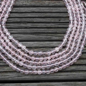 Rose Quartz (Madagascar) 7-8mm round beads (ETB00463)