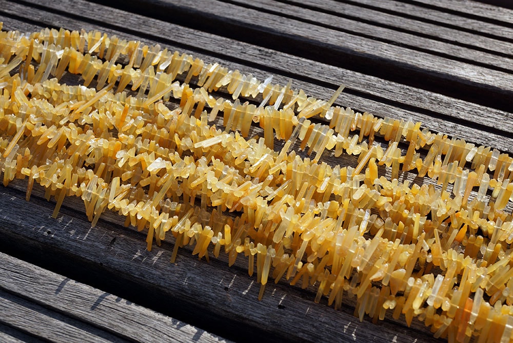 Yellow Hematoid Quartz Unshaped Beads (ETB00712) - Etsy