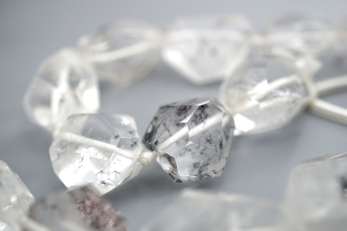 Hollandite Quartz faceted beads 10.512.5mm ETB00716 Etsy