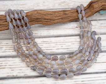 Grey Agate Cone beads (ETB01780) Unique jewelry/Vintage jewelry/Gemstone necklace