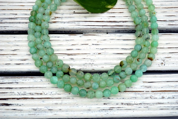 Chrysoprase 8-9mm Round Beads ETB01102 Unique Jewelry