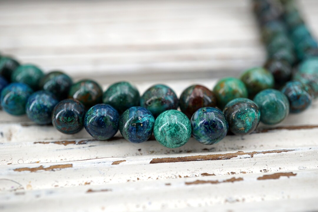 thumbnail image 2 of Eklavya Jewels Natural Shattuckite Gemstone Beads – 3mm Box Shape Faceted – 13 Inch Strand 2 of 6