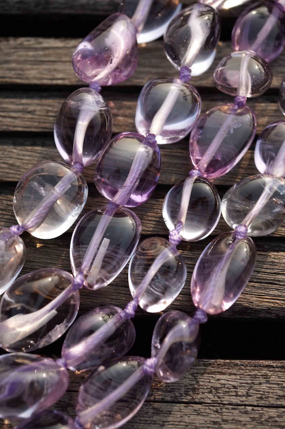 Natural Amethyst (Brazil) polished free formed beads (ETB00062)